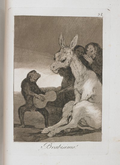 Plate from Los Caprichos, 1797-1798 by Francisco de Goya